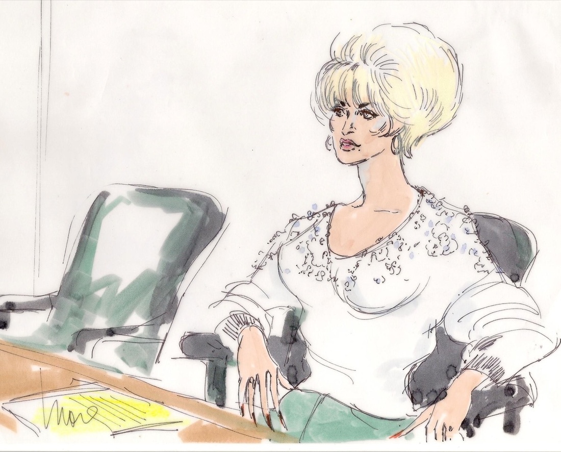 Illustration of Dolly Parton by Mona Shafer Edwards.