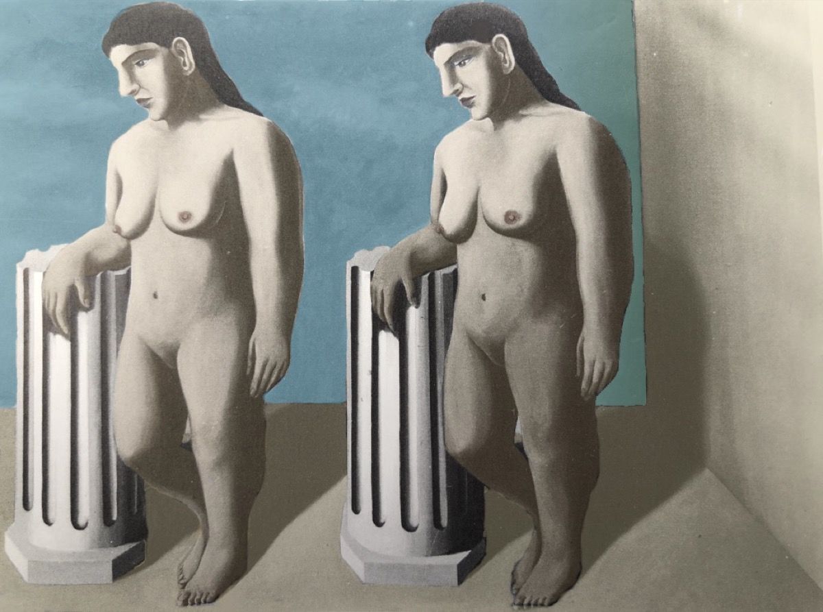 René Magritte, The Enchanted Pose, 1927. © Succession René Magritte. Courtesy of SABAM © ULiège.