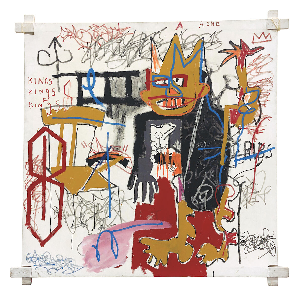 Jean-Michel Basquiat, Portrait of a one A.K.A Kings, 1982. Est. $10 million–15 million. Courtesy Phillips.