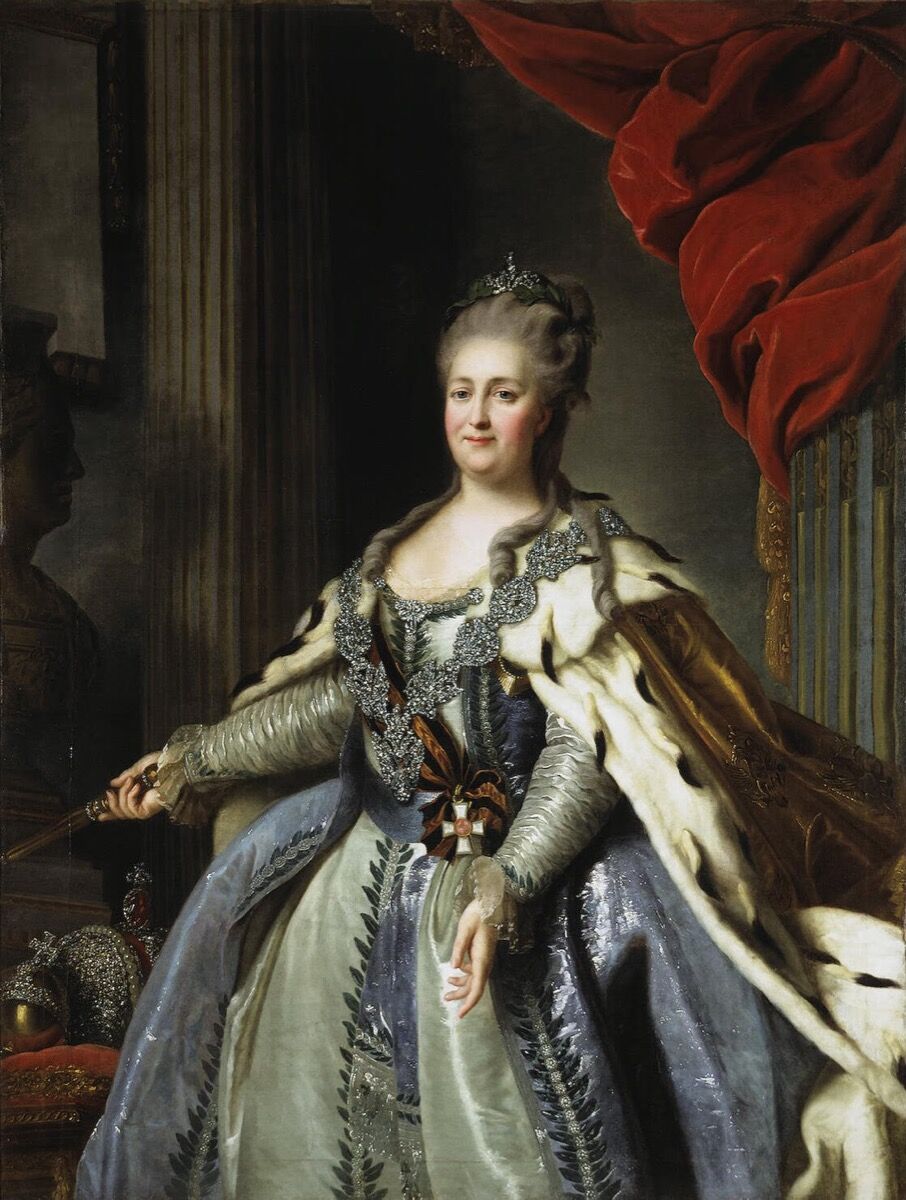 Fyodor Rokotov, Portrait of Cathrine the Great, c. 1770. Image via Wikimedia Commons