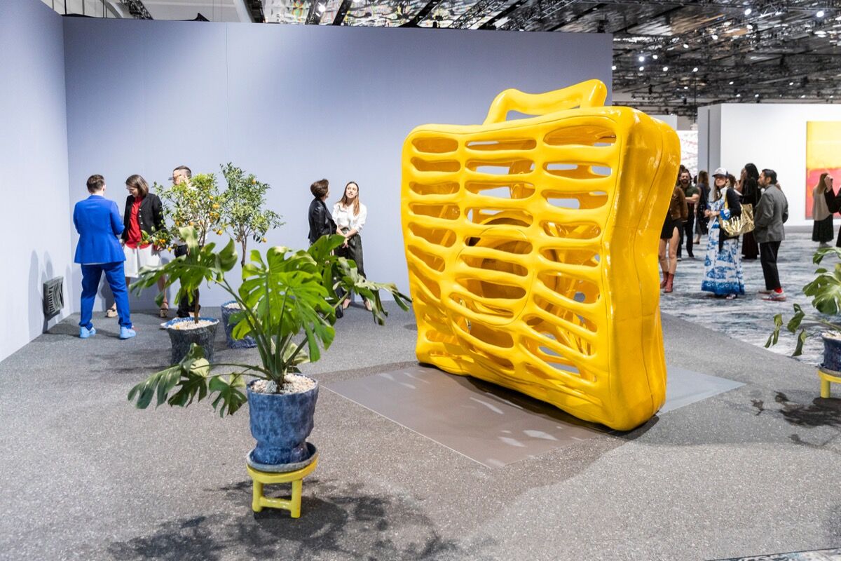 Installation view of Woody de Othello, Cool Composition, 2019, presented by Jessica Silverman Gallery and Karma, at Art Basel in Miami Beach, 2019. Courtesy of Art Basel.