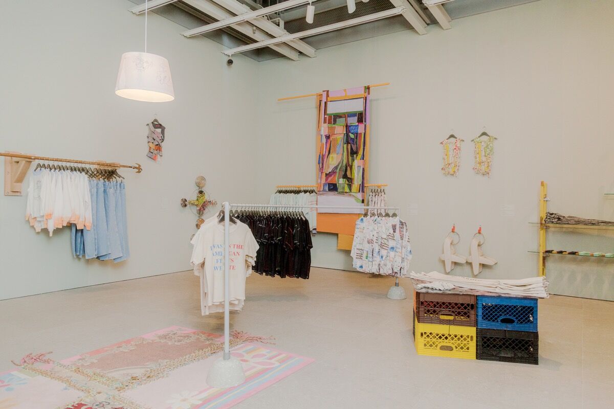 Installation view of âEckhaus Latta: Possessedâ at the Whitney Museum of Art, New York, 2018. Photo by Thomas McCarty. Courtesy of the Whitney Museum of Art.