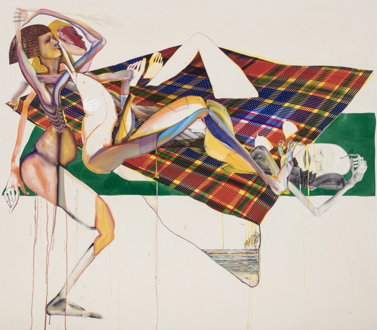 Christina Quarles, Laid Down Beside Yew, 2019. © Christina Quarles. Courtesy of Regen Projects, Los Angeles; and Pilar Corrias, London.