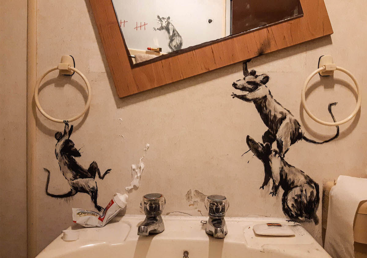 Banksy Created New Work In His Bathroom During The Covid 19 Lockdown
