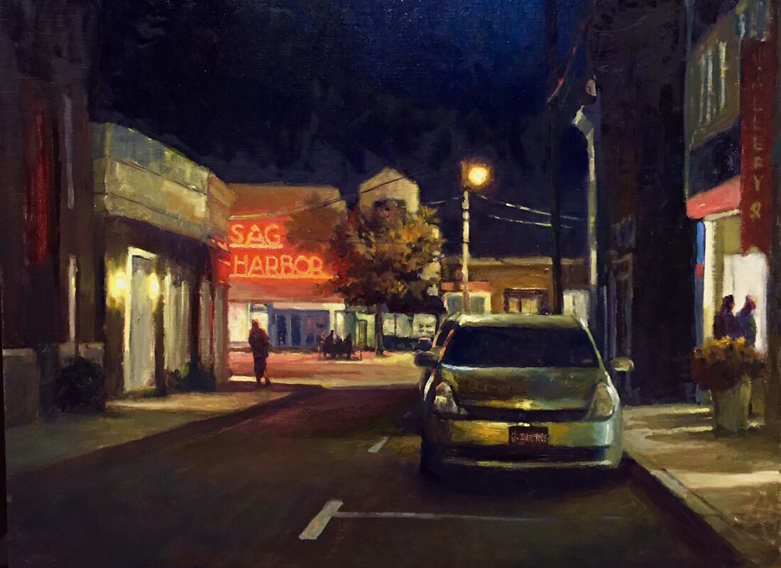 Sag Harbor Movie Theatre, Carl Bretzke, 2016, Oil on canvas, 18 x 24 inches, SOLD