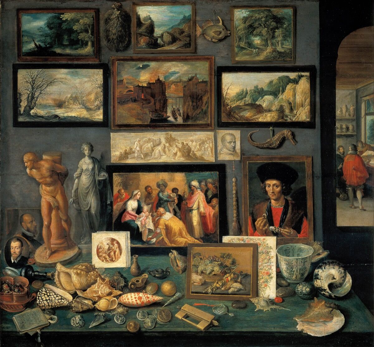 Frans Francken the Younger, Chamber of Art and Curiosities, 1636. Image via Wikimedia Commons.