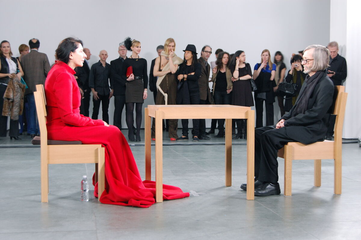 Marina Abramović,The Artist is Present, 2010. Photo by Andrew Russeth via Wikimedia Commons.