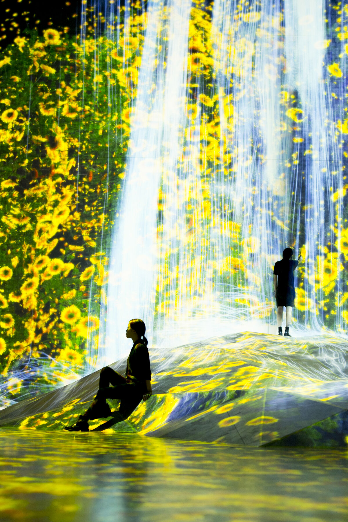 Installation view of “teamLab Borderless” at the MORI Building Digital Art Museum, Odaiba, Tokyo, 2018. © teamLab.