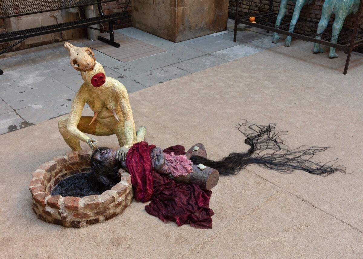 Catalina Ouyang, installation view of “cunt waifu” at Lyles & King, 2020. Photo by Charles Benton. Courtesy of the artist and Lyles & King.