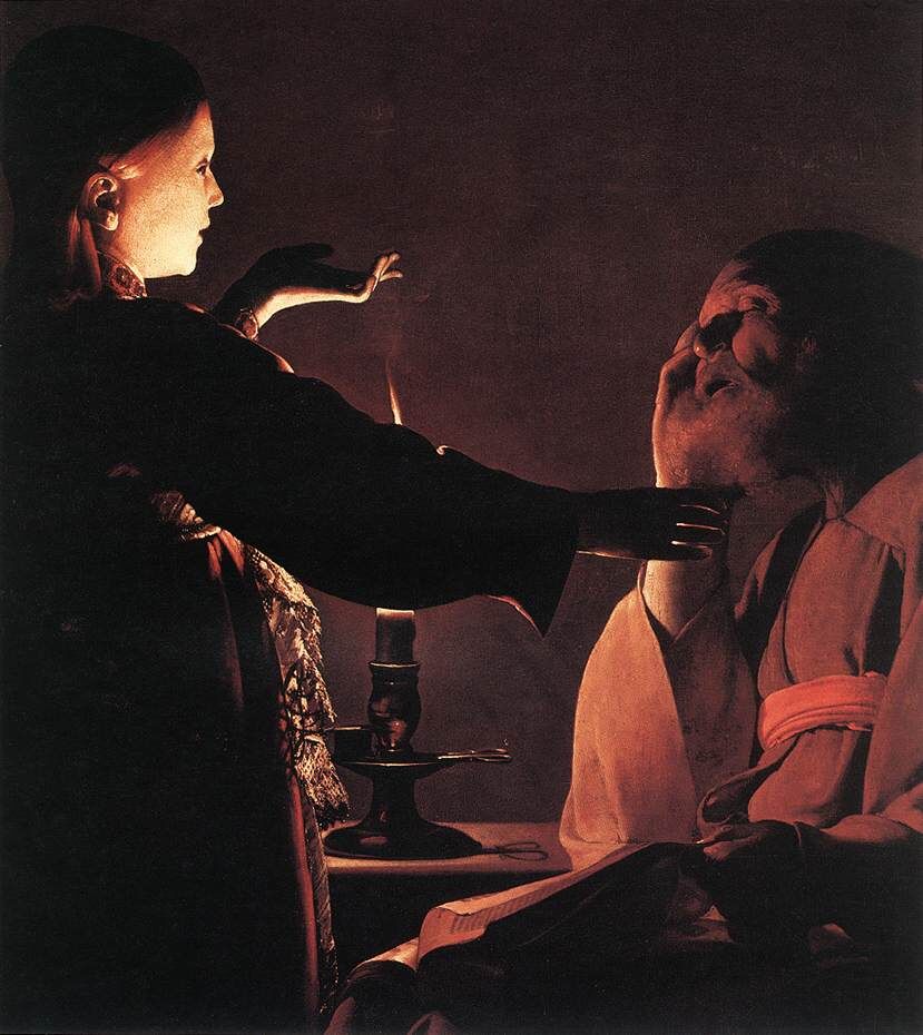 Georges de la Tour, Dream of St. Joseph, ca. 1600. Image via Wikimedia Commons. 