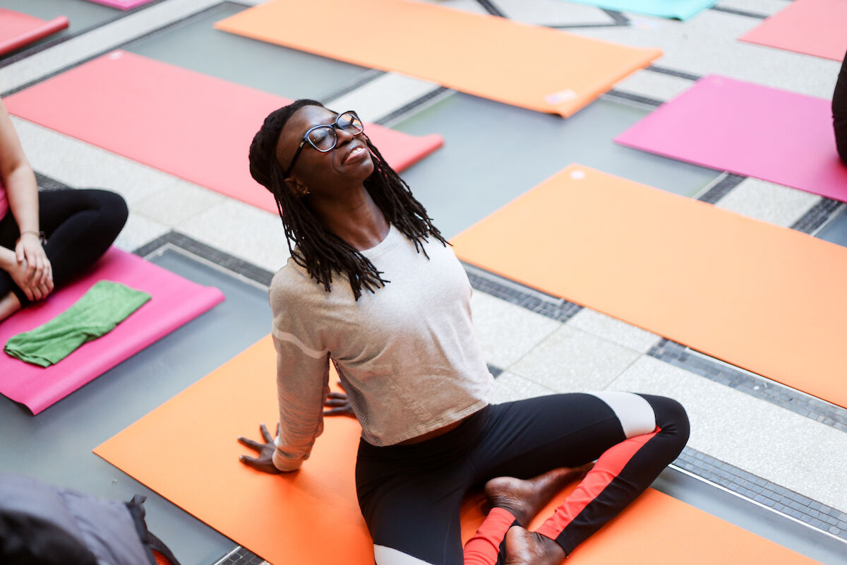 “Art of Yoga” at the Brooklyn Museum. Photo by Ariana Mygatt. Courtesy of the Brooklyn Museum.