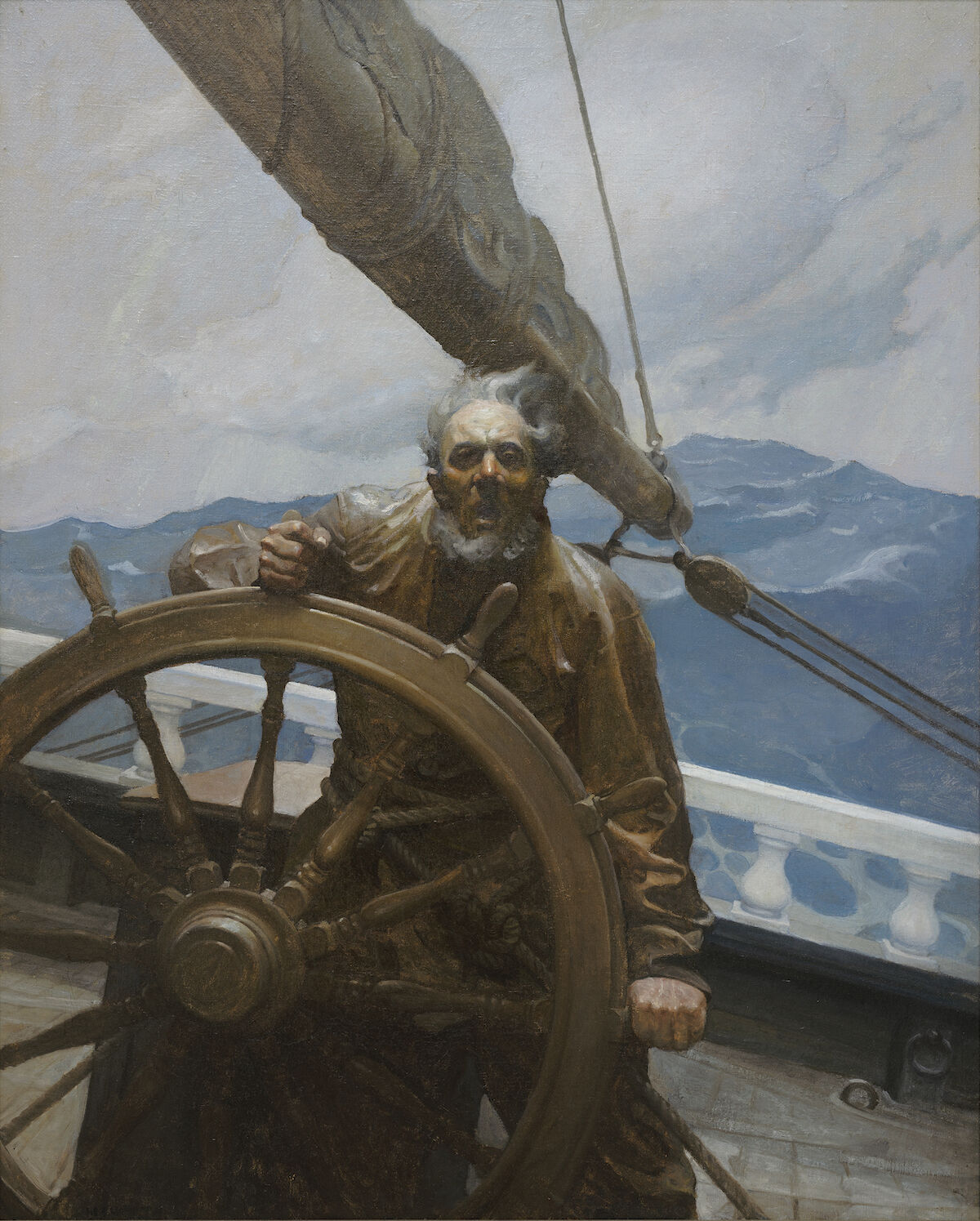N. C. Wyeth, Yes, ‘N’, He’d Let a Roar Outer Him, An’ Mebbe He’d Sing, “Hail Columbia, Happy Land!,” 1914. Courtesy of the Brandywine River Museum of Art.