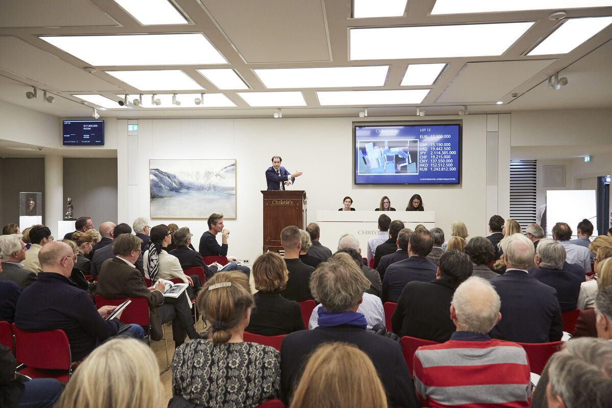 The Paris Avant-Garde sale in Christie’s Paris salesroom on October 17, 2019. Photo courtesy Christie’s Images Ltd.