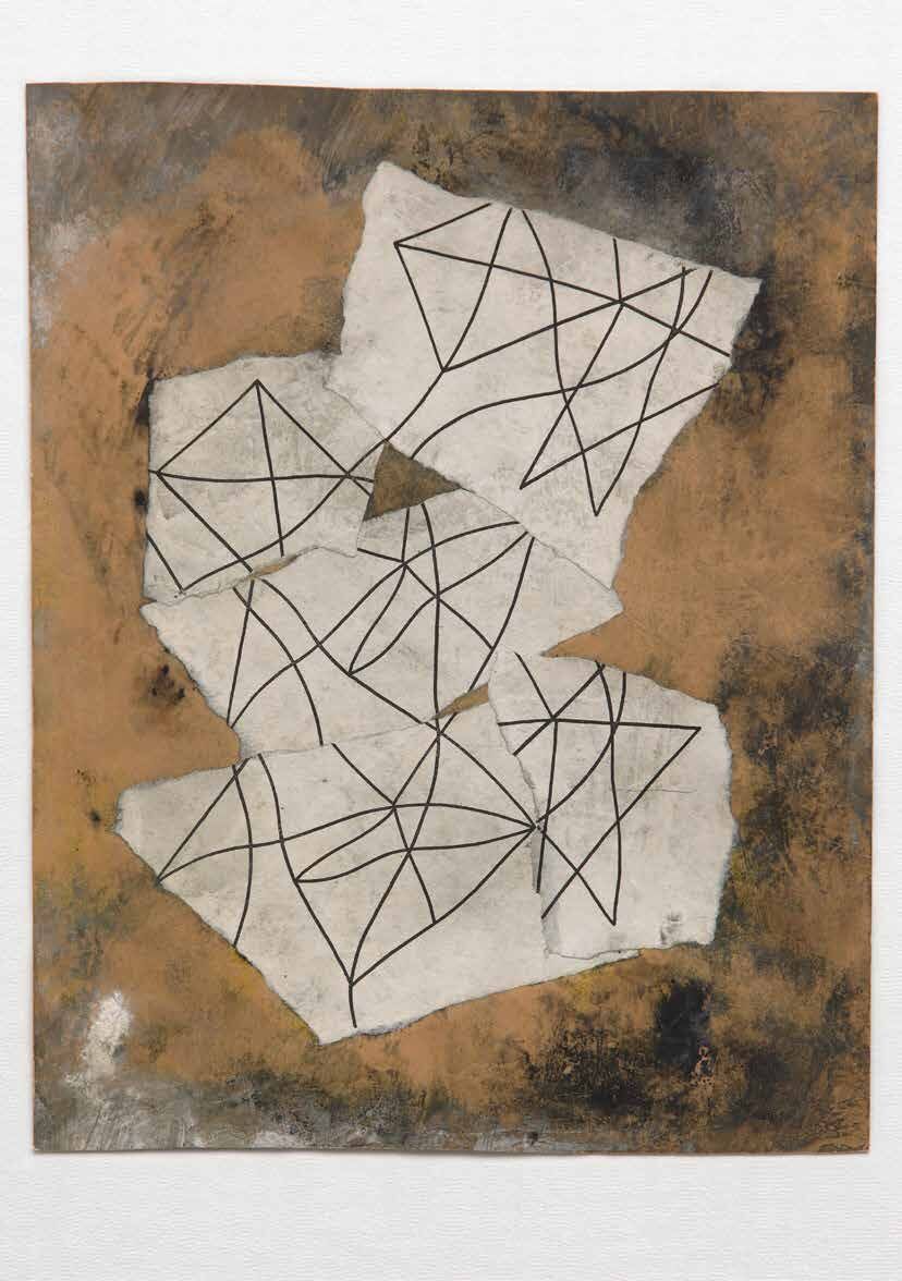 Jean (Hans) Arp, Untitled, 1947. Collage with print of a torn 1939 Duo-Drawing by Arp and Taeuber-Arp from Arpâ€™s Le SiÃ¨ge de lâ€™air (The seat of air), 11 13/16 x 9 5/16 in. (30 x 23.7 cm). Arp Museum Bahnhof Rolandseck, Remagen. Copyright 2018 Artists Rights Society (ARS), New York/VG Bild-Kunst, Bonn. Photo: Mick Vincenz/Arp Museum Bahnhof Rolandseck, Remagen