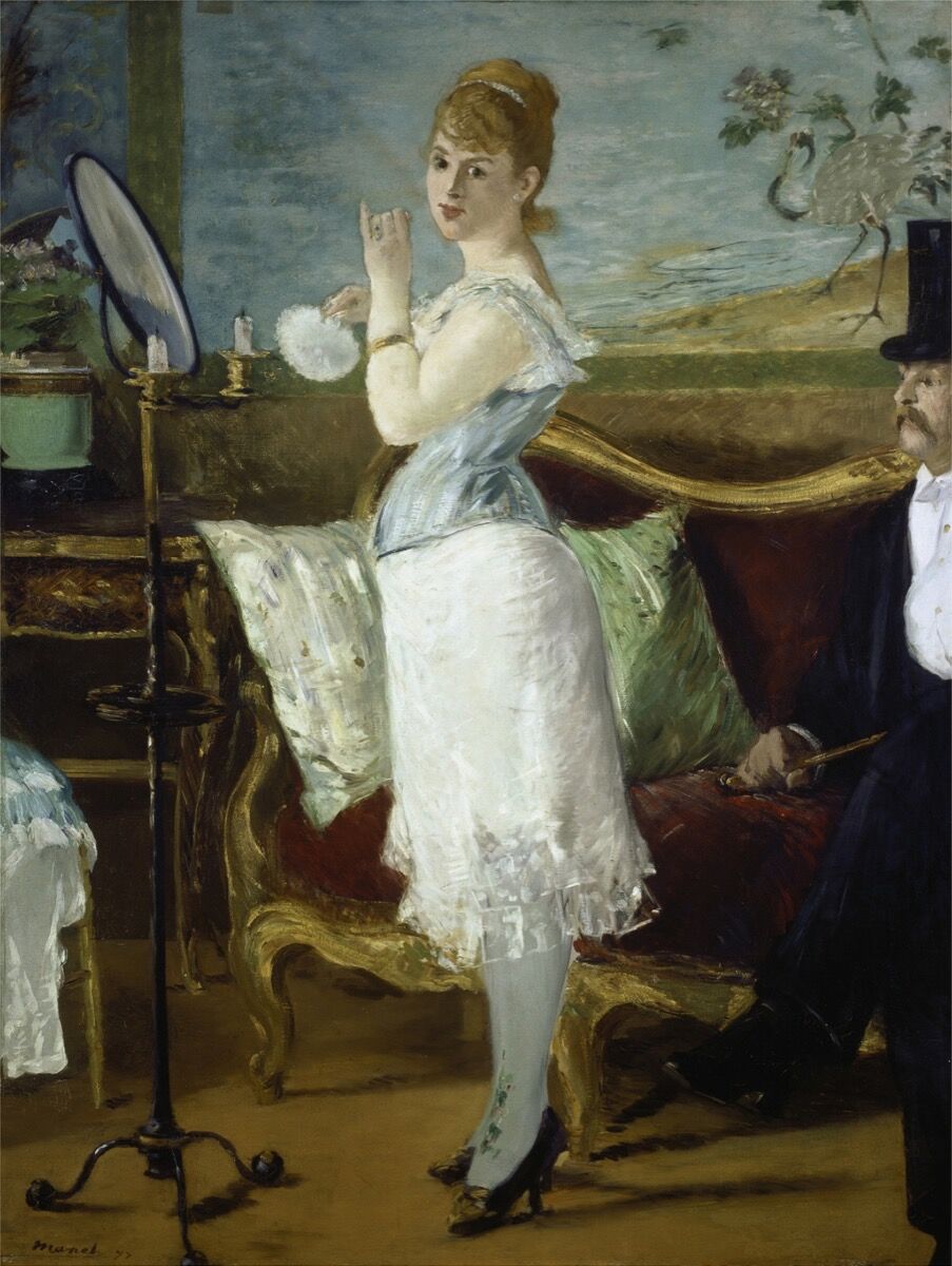 Édouard Manet, Nana, 1877. Kunsthalle Hamburg. Photo via Wikimedia Commons.