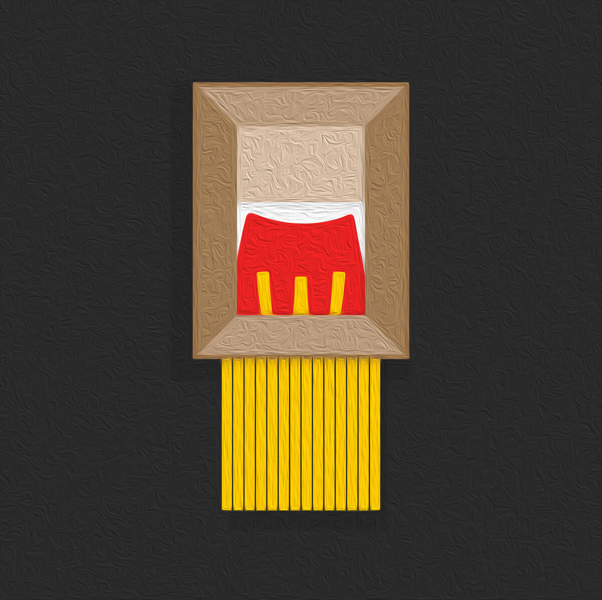 The “Framed Fries” design created by Richard Agius, Creative Director at TBWA\ANG. Courtesy Richard Agius and TBWA\ANG.