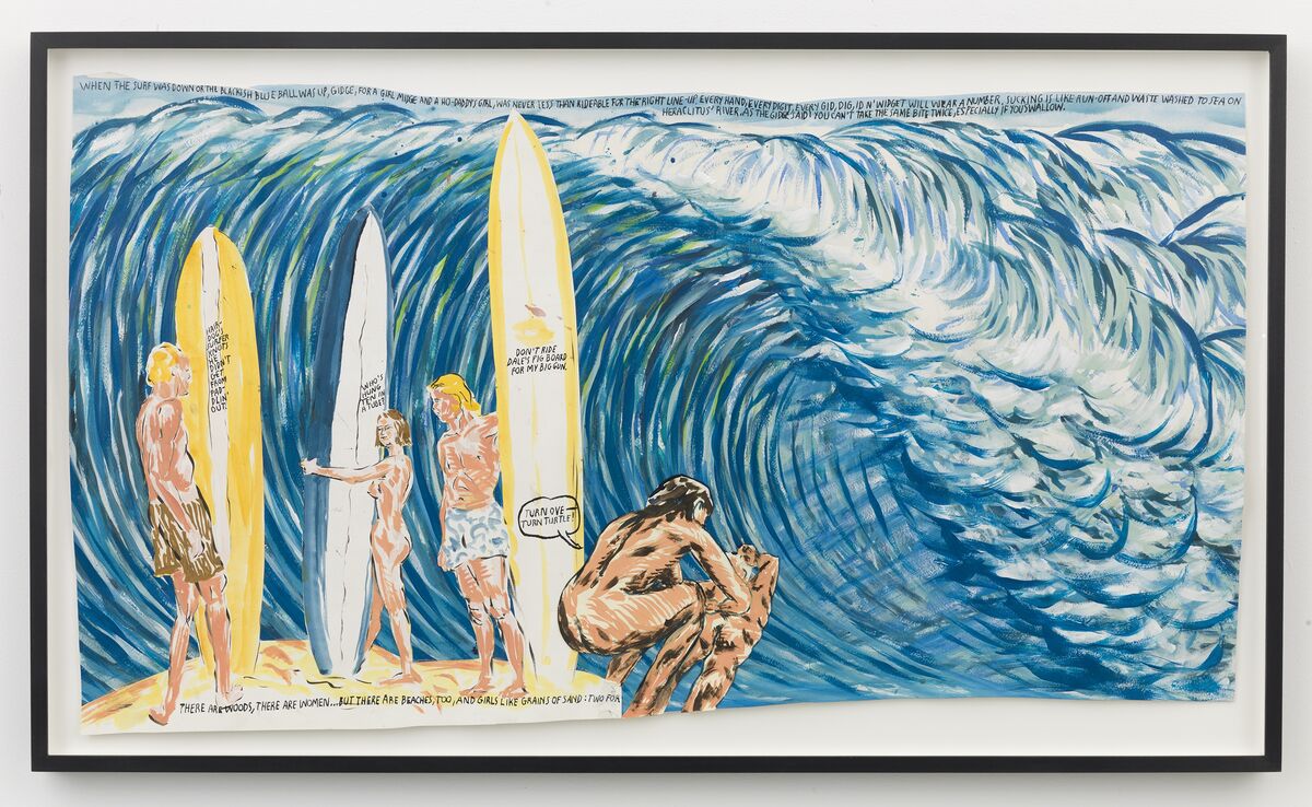 Raymond Pettibon S Surf Paintings Express The Terror And Bliss Of