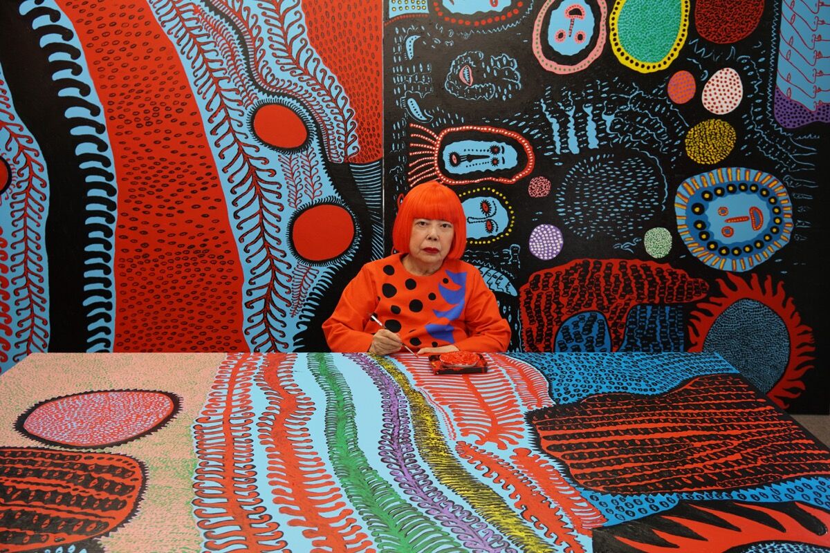 Portrait of Yayoi Kusama, 2017. © Yayoi Kusama. Courtesy of David Zwirner, New York; Ota Fine Arts, Tokyo/Singapore/Shanghai; Victoria Miro, London/Venice.