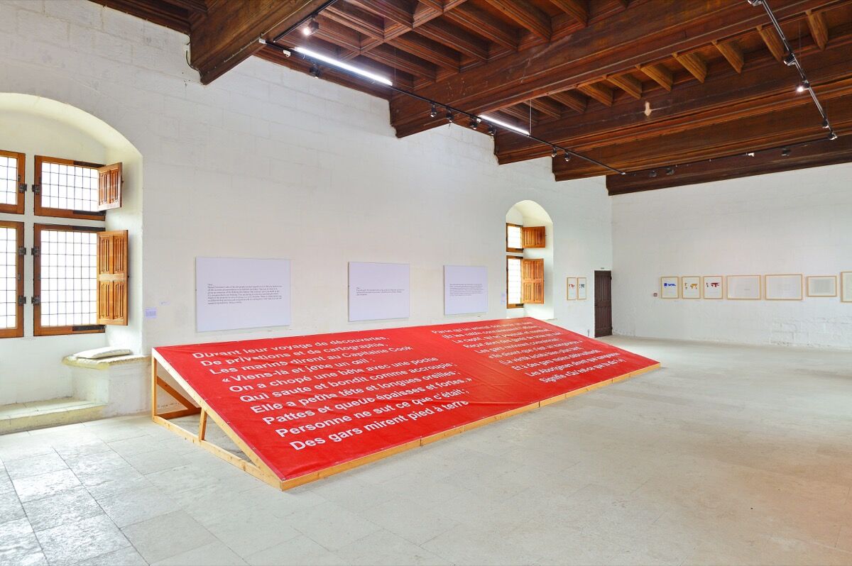 Installation view of “Art & Language,” works from the collection of Philippe Méaille. Courtesy Château de Montsoreau - Musée d’Art Contemporain.