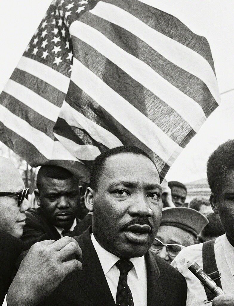 Martin Luther King Jr. (with Flag), Selma March