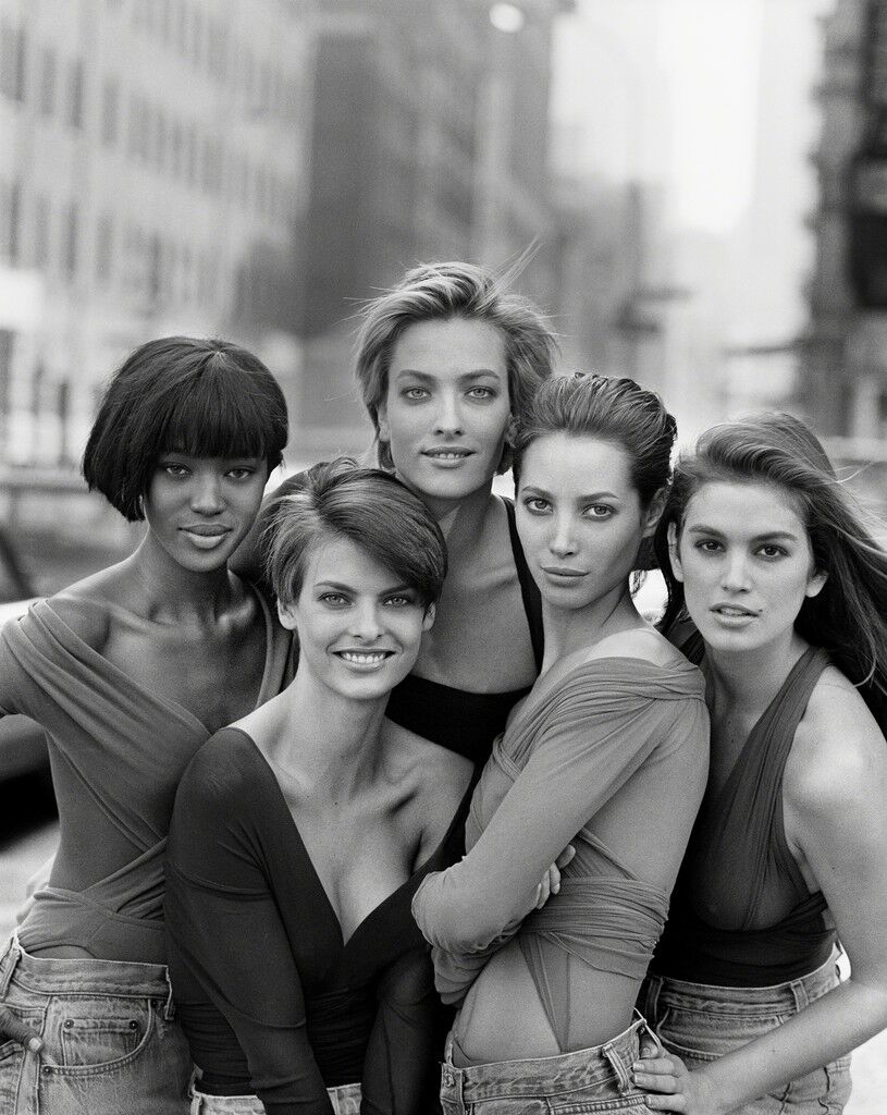 Naomi Campbell, Linda Evangelista, Tatiana Patitz, Christy Turlington, Cindy Crawford, New York