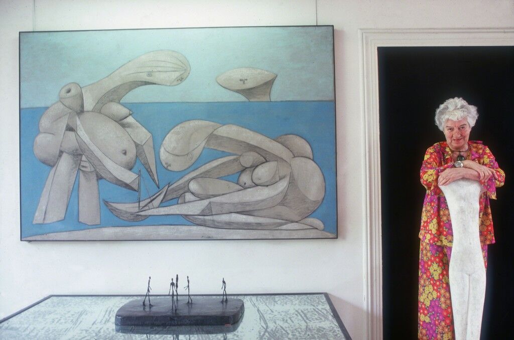 Peggy Guggenheim at the Palazzo Venier Dei Leoni, Venice, Italy