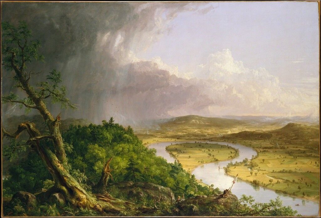 View from Mount Holyoke, Northampton, Massachusetts, after a Thunderstorm—The Oxbow