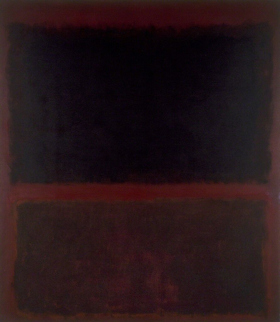 Black on Dark Sienna on Purple