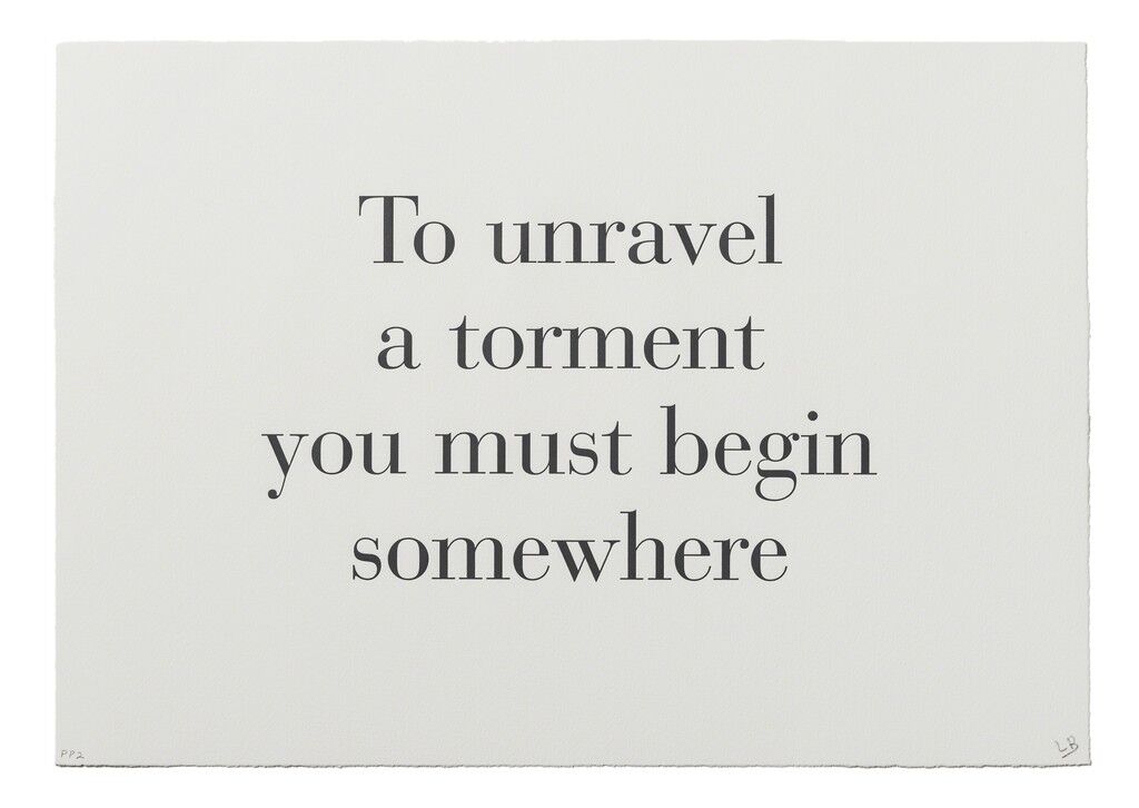 "To Unravel a Torment You Must Begin Somewhere" from "What is the Shape of this Problem?"