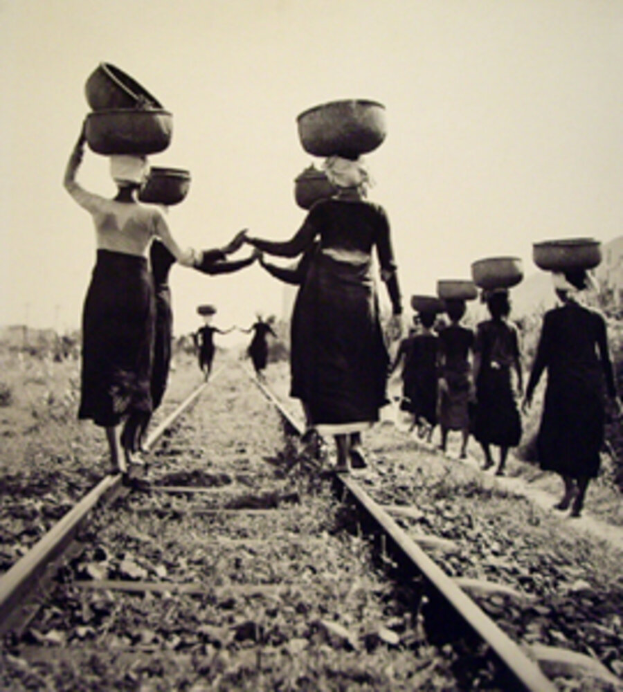 Returning from Market, Ba-rau, Indochina
