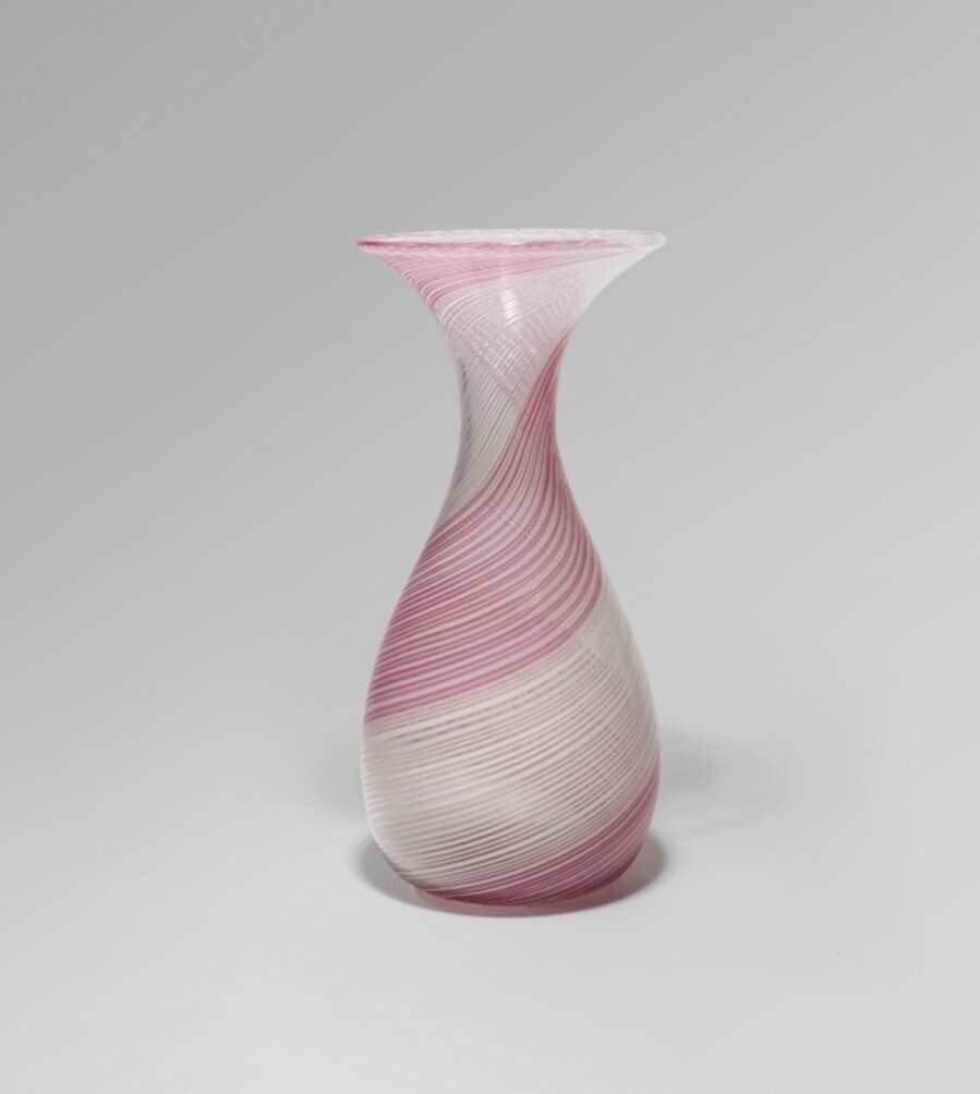 A twisted two-colored vase