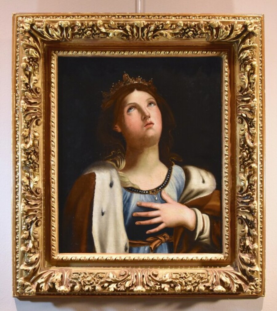 Saint Catherine Of Alexandria Religious 17th Century Paint Oil on canvas Old master Emilian school