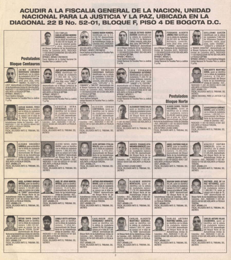 Dar la cara (24 paramilitares desmovilizados por segundo)