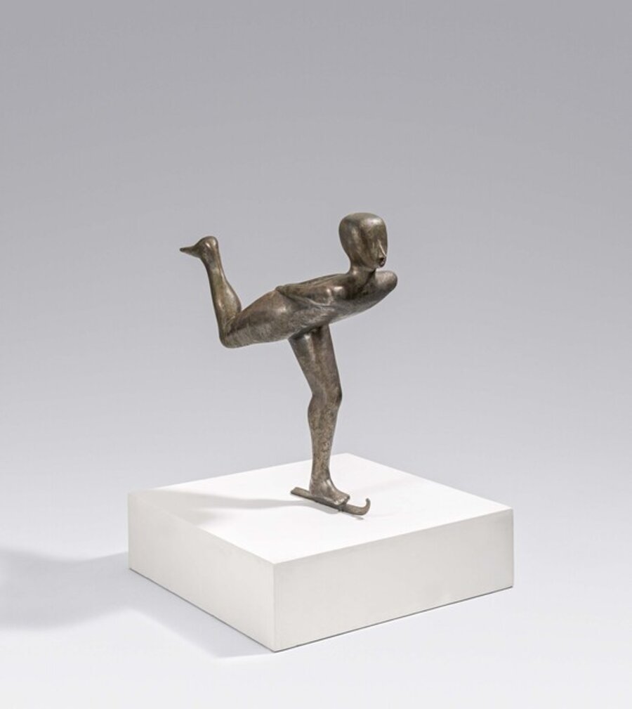 Mixed Lot of one Sculpture and one Drawing