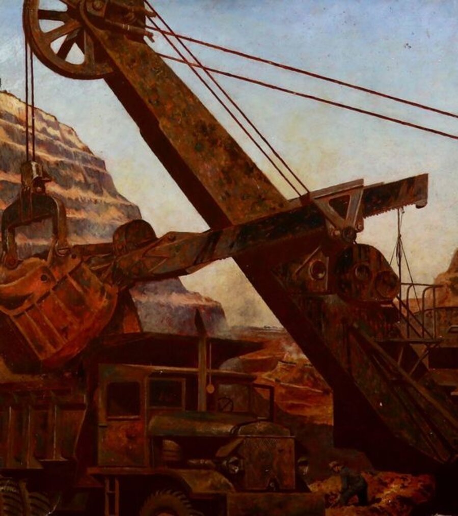Mining for Ore, Saturday Evening Post Cover, 1947
