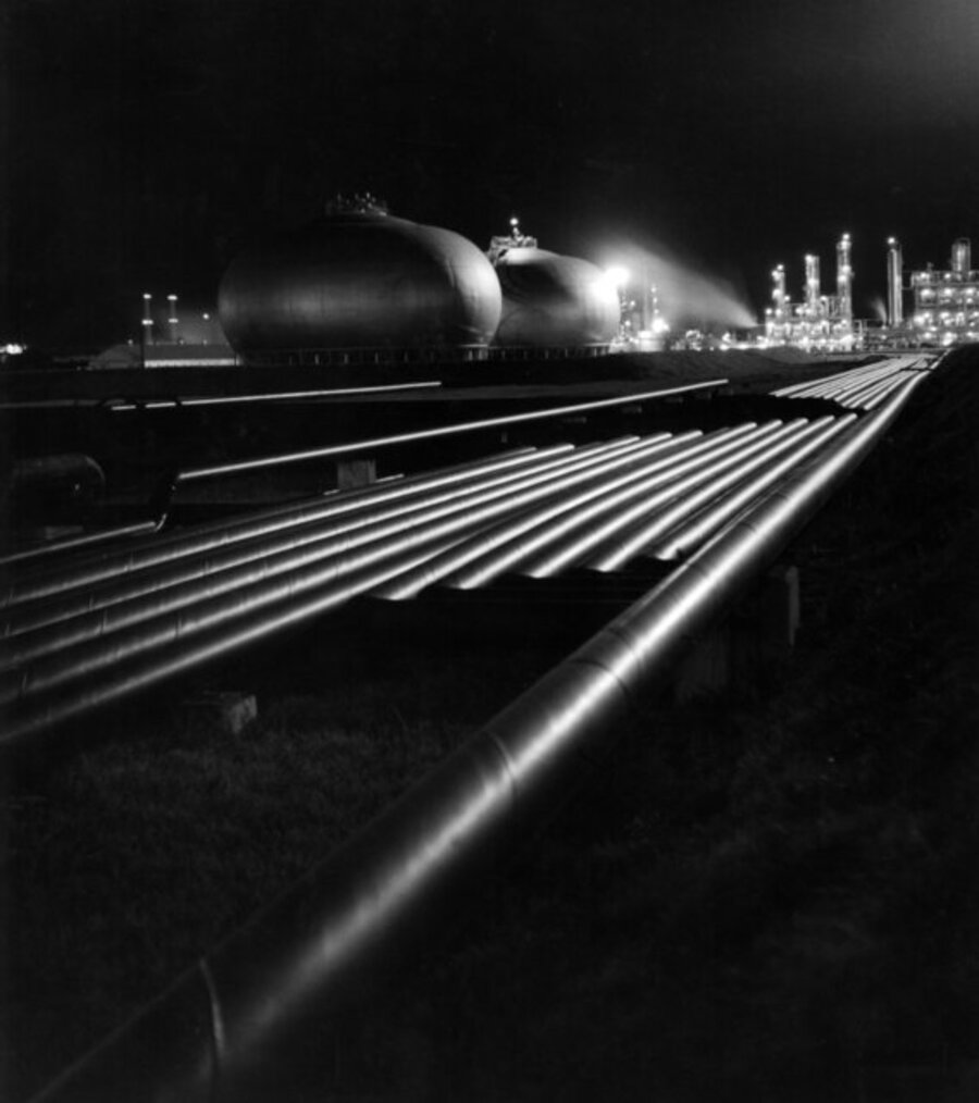 Tutwiler Oil Refinery at Night, Lake Charles, Louisiana