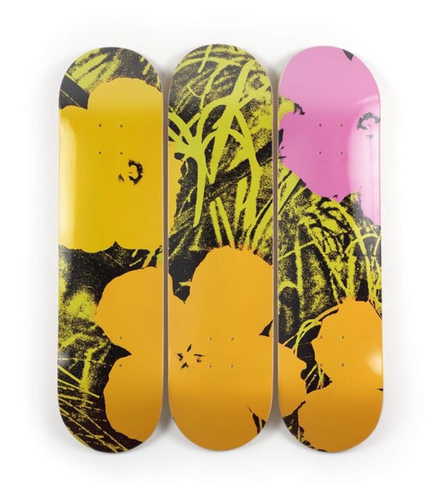 Flowers – Lime / Orange Skateboard Deck (Set of 3)
