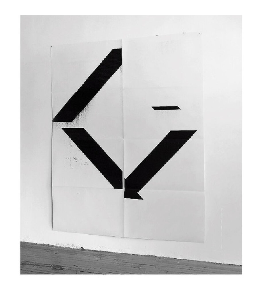 "X" (Untitled, 2017, Epson Ultrachrome inkjet on linen), 84 x 69 in.