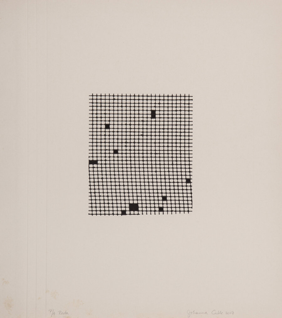 Sin titulo (restas en tinta)/Untitled (ink restas)