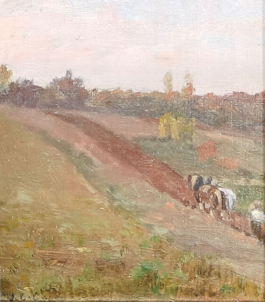 Ploughing on the Hillside