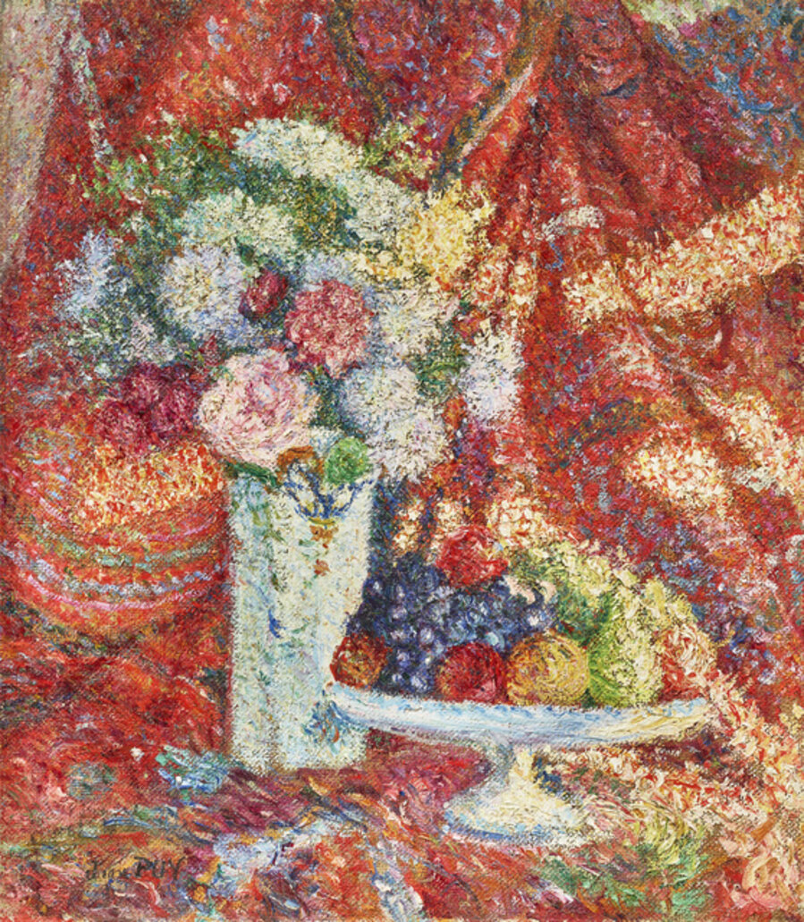 Bouquet et corbeille de fruits