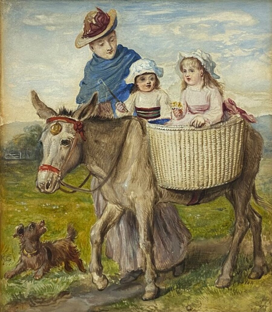 Untitled (Children Riding on a Donkey)