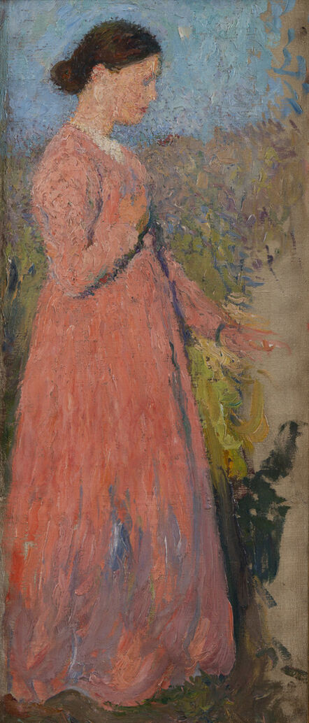 Henri Jean Guillaume Martin, ‘Femme en rose’, 1910-1911