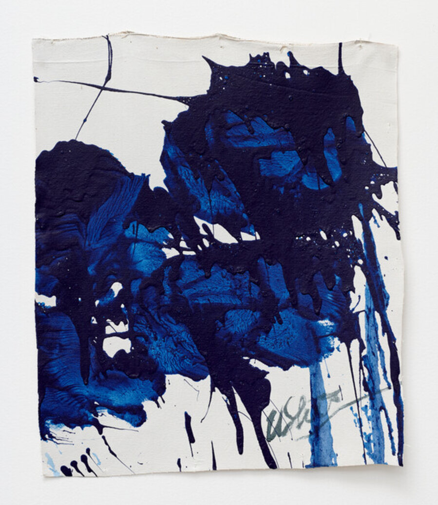 Blue on White