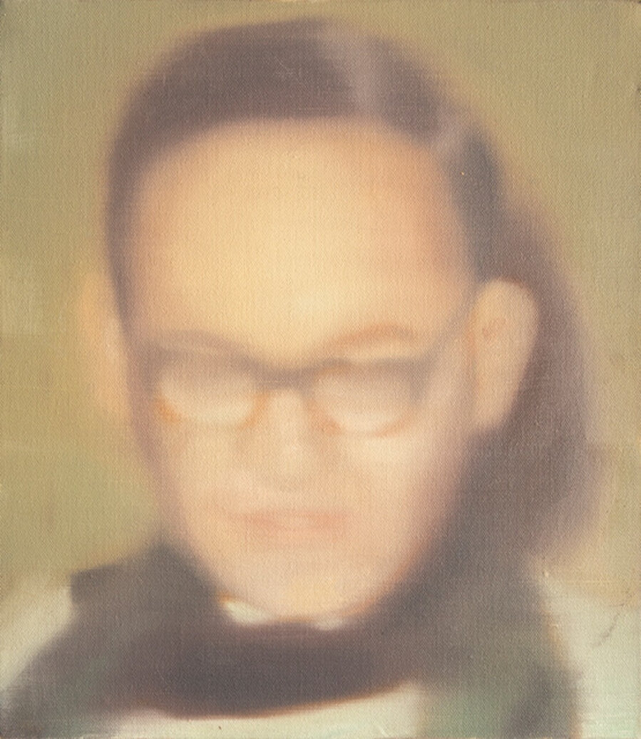 Priest, (Sad Young Man on a Train #095), Oil Paintings, 1992-2002
