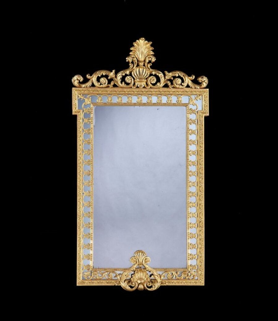 A GEORGE III GILTWOOD PIER MIRROR DESIGNED BY ROBERT ADAM AND ATTRIBUTED TO JOHN LINNELL