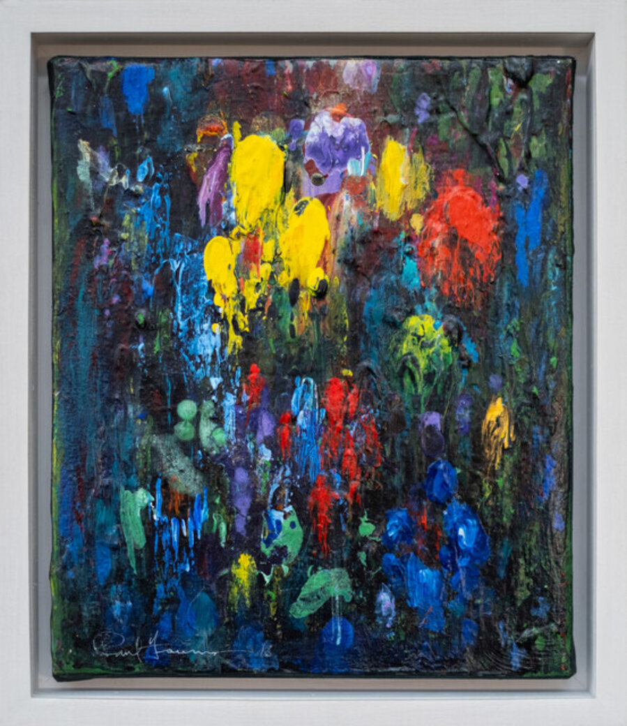 Midnight Haven - contemporary, gestural, abstract, impasto, acrylic on canvas