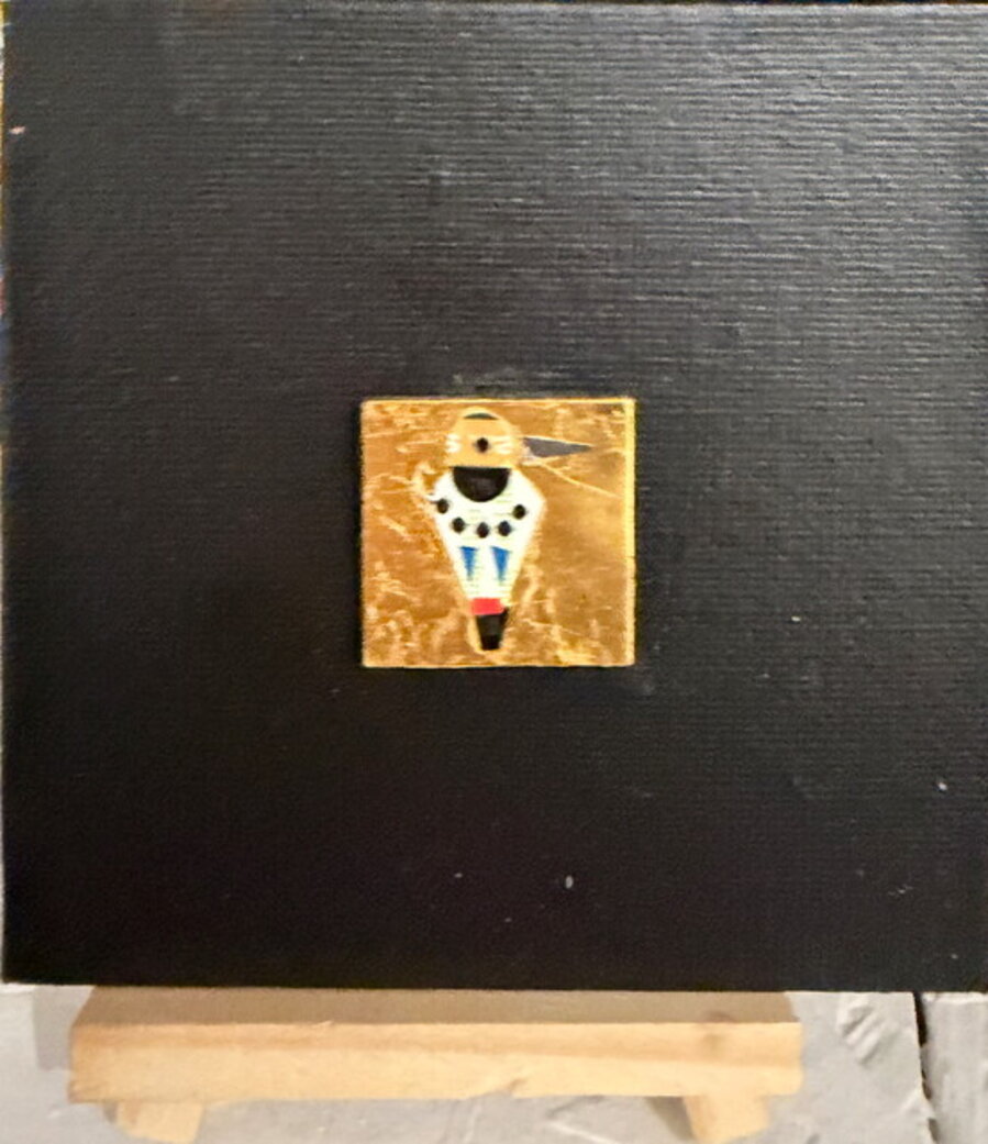Bird with 24k Gold