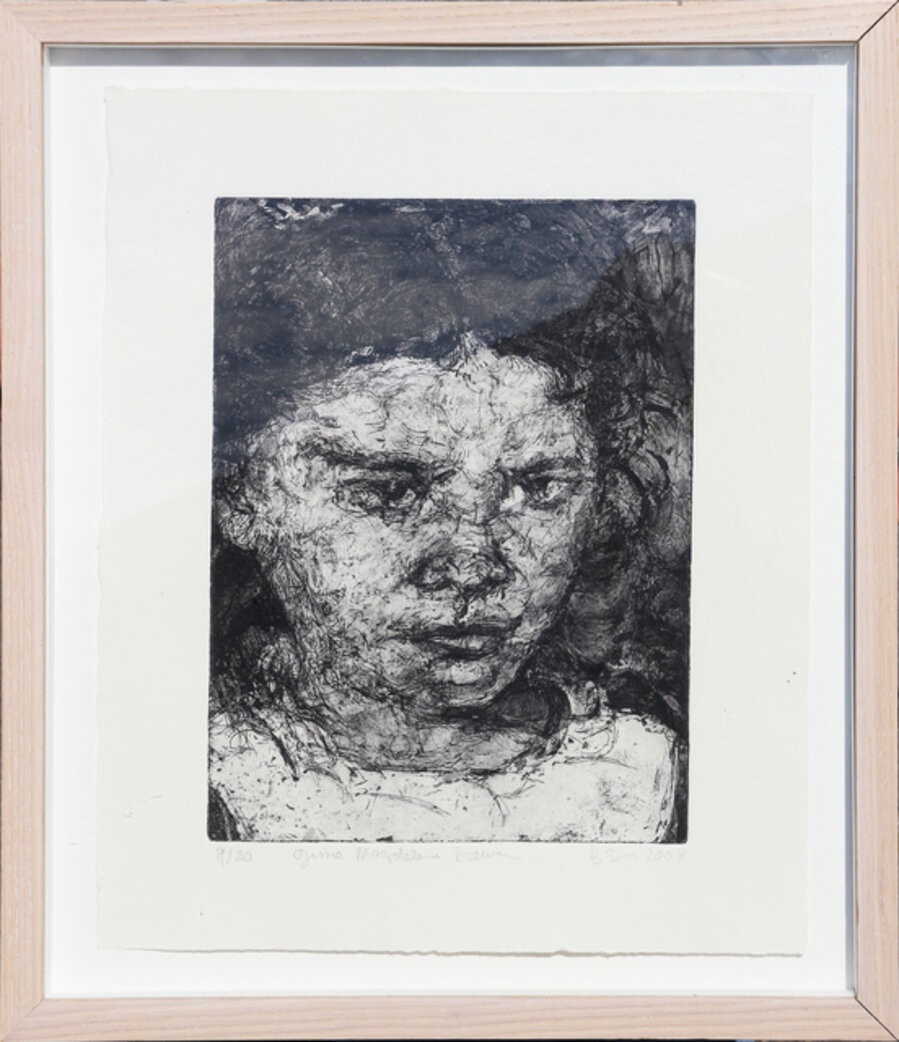 Black and White Figurative Print of a Woman 9/20