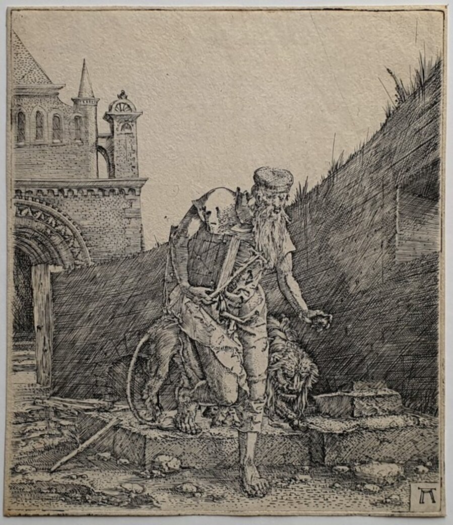 Saint Jerome Walking in a Churchyard